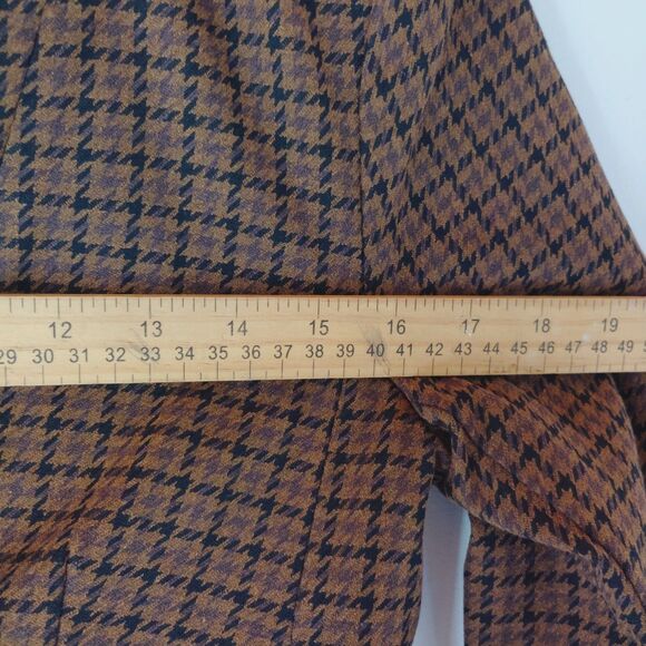 Old Navy Notch Collar Pixie Blazer Houndstooth Size S Brown Preppy - Picture 5 of 7